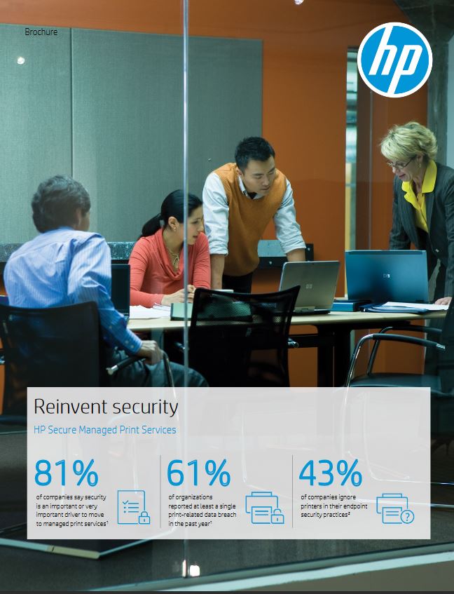 HP, Managed Print Services, Reinvent, Security, Brochure, HP, Hewlett Packard, Southern Duplicating