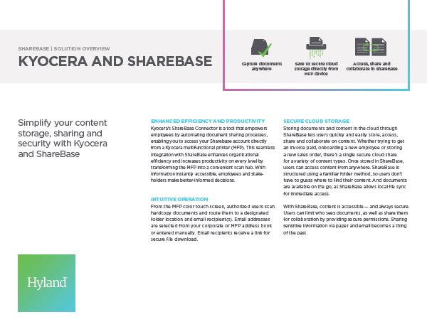 ShareBase, Kyocera, Solution, Software, Document Management, Southern Duplicating