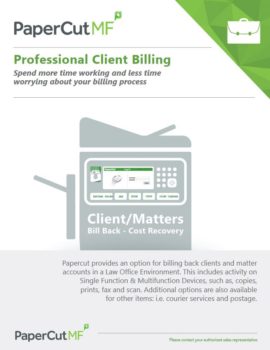 Papercut, Mf, Professional Client Billing, Southern Duplicating